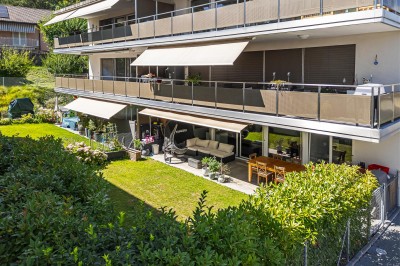 Magnifique appartement avec terrasse couverte et jardin